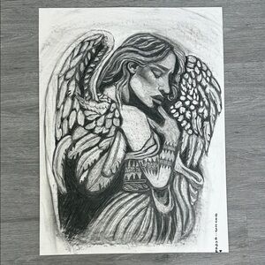 Angel Sketch Art Print